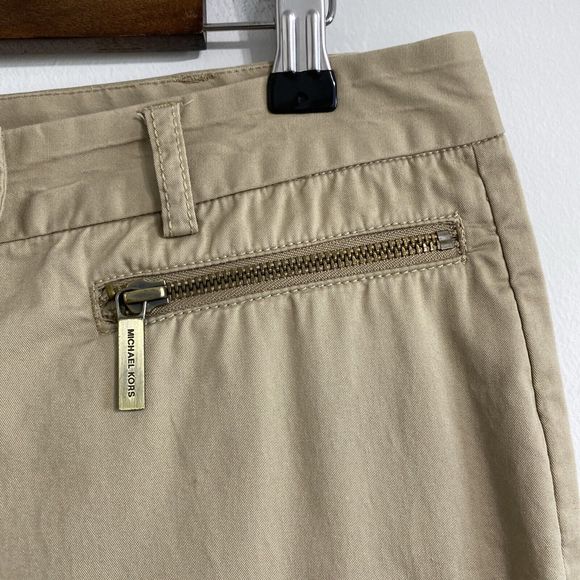 Michael Kors Pants Women's 8 Khaki Beige Twill Chino Career Uniform Work - Picture 9 of 11